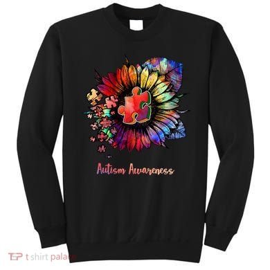 Autism Awareness Colorful Sunflower Sweatshirt