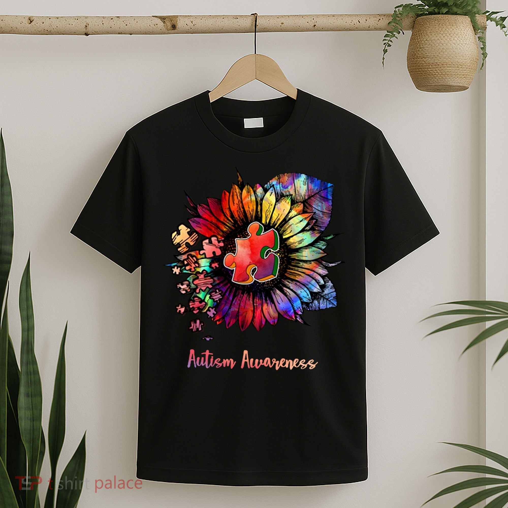 Autism Awareness Colorful Sunflower T-Shirt