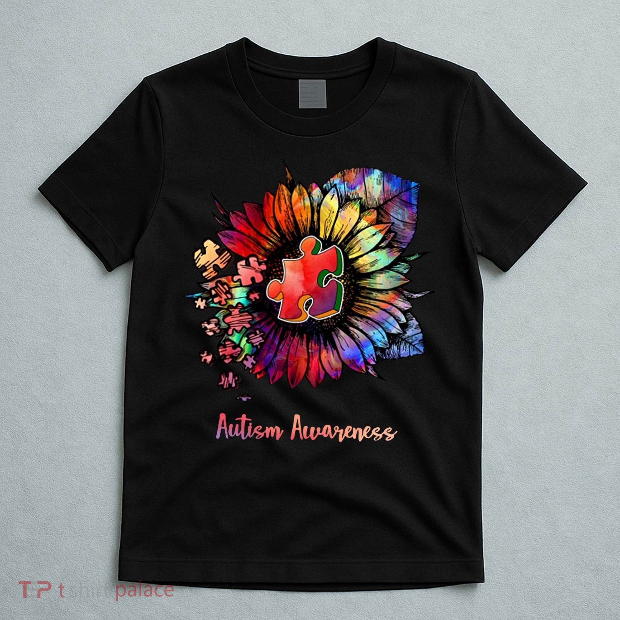 Autism Awareness Colorful Sunflower T-Shirt