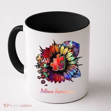 Autism Awareness Colorful Sunflower Coffee Mug