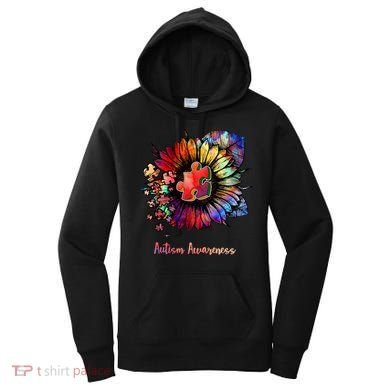 Autism Awareness Colorful Sunflower Women's Hoodie