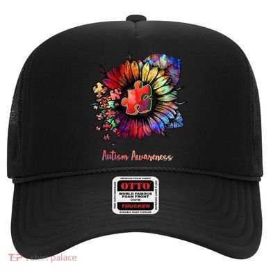 Autism Awareness Colorful Sunflower Hat