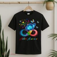 Autism Awareness Colorful Butterfly T-Shirt thumb 2