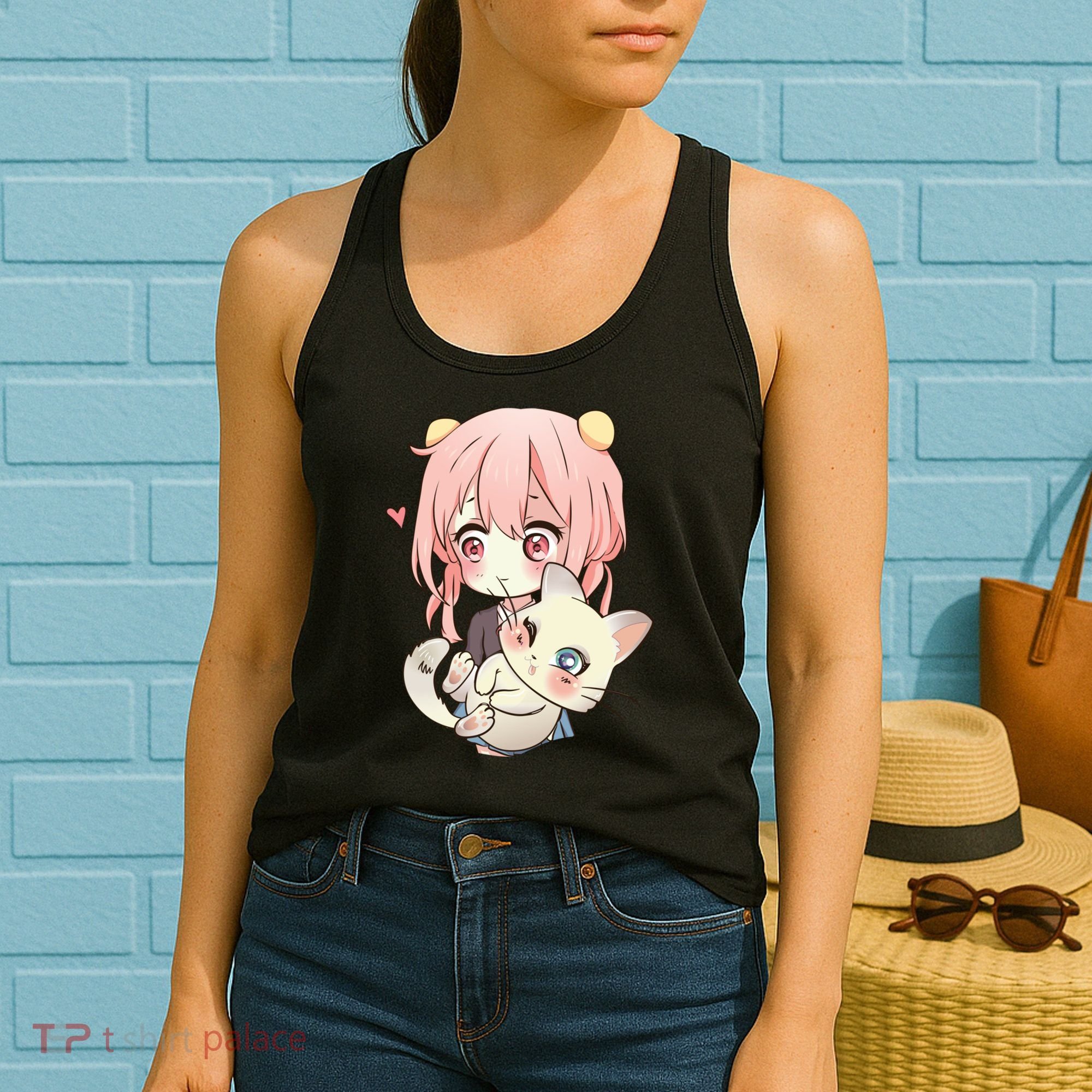 Anime And Cats Lover For N Manga Kawaii Graphic Otaku Gift Women's Tank Top