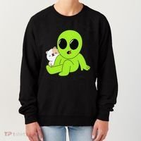 Alien And Cat Existing Isnt Really In The Budget Atm Guess Women's Sweatshirt thumb 0