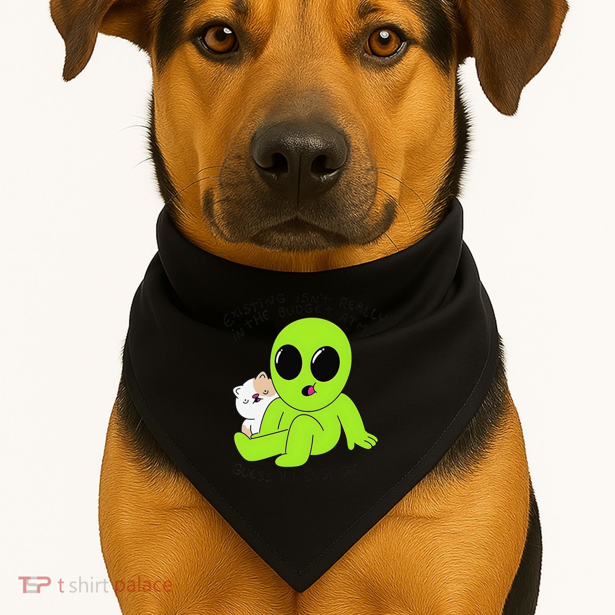 Alien And Cat Existing Isnt Really In The Budget Atm Guess USA-Made Doggie Bandana