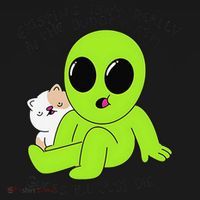 Alien And Cat Existing Isnt Really In The Budget Atm Guess Women's Hoodie thumb 2