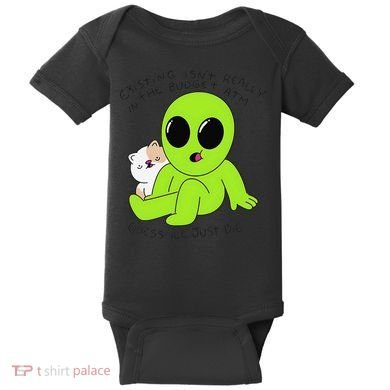 Alien And Cat Existing Isnt Really In The Budget Atm Guess Baby Bodysuit
