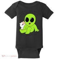 Alien And Cat Existing Isnt Really In The Budget Atm Guess Baby Bodysuit thumb 0