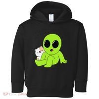 Alien And Cat Existing Isnt Really In The Budget Atm Guess Toddler Hoodie thumb 0