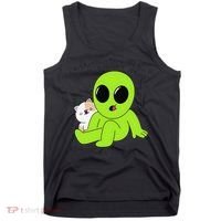 Alien And Cat Existing Isnt Really In The Budget Atm Guess Tank Top thumb 0