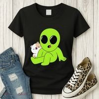Alien And Cat Existing Isnt Really In The Budget Atm Guess Women's T-Shirt thumb 3