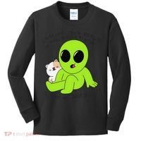 Alien And Cat Existing Isnt Really In The Budget Atm Guess Kids Long Sleeve Shirt thumb 0