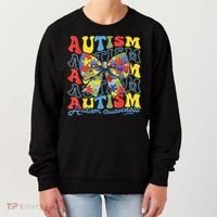 Autism Awareness Coquette Bow Autism Awareness Day Puzzle Women's Sweatshirt thumb 0