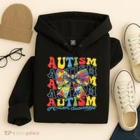 Autism Awareness Coquette Bow Autism Awareness Day Puzzle Hoodie thumb 4