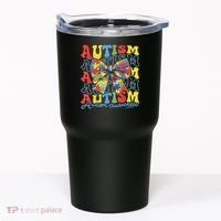 Autism Awareness Coquette Bow Autism Awareness Day Puzzle Tumbler thumb 0