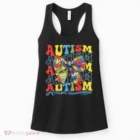 Autism Awareness Coquette Bow Autism Awareness Day Puzzle Women's Tank Top thumb 0