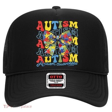 Autism Awareness Coquette Bow Autism Awareness Day Puzzle Hat