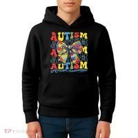 Autism Awareness Coquette Bow Autism Awareness Day Puzzle Kids Hoodie thumb 4