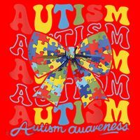 Autism Awareness Coquette Bow Autism Awareness Day Puzzle Santa Hat thumb 1