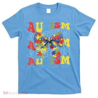 Autism Awareness Coquette Bow Autism Awareness Day Puzzle T-Shirt