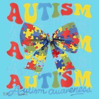Autism Awareness Coquette Bow Autism Awareness Day Puzzle T-Shirt thumb 6