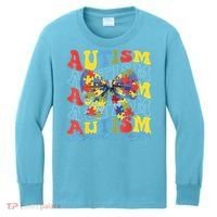 Autism Awareness Coquette Bow Autism Awareness Day Puzzle Kids Long Sleeve Shirt thumb 0
