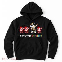 Autism Awareness Christmas It's Ok To Be Different Santa Hoodie thumb 0