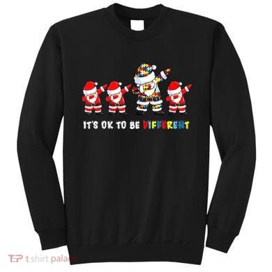 Autism Awareness Christmas It's Ok To Be Different Santa Sweatshirt