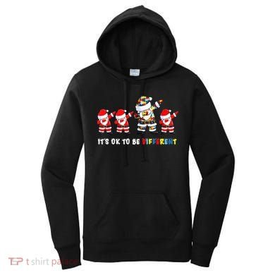 Autism Awareness Christmas It's Ok To Be Different Santa Women's Hoodie