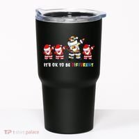 Autism Awareness Christmas It's Ok To Be Different Santa Tumbler thumb 0