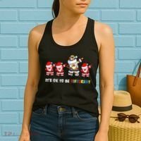 Autism Awareness Christmas It's Ok To Be Different Santa Women's Tank Top thumb 2