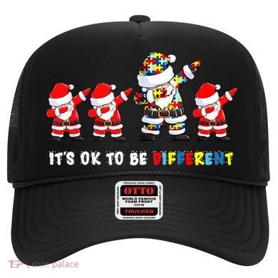Autism Awareness Christmas It's Ok To Be Different Santa Hat