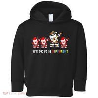 Autism Awareness Christmas It's Ok To Be Different Santa Toddler Hoodie thumb 0