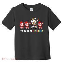 Autism Awareness Christmas It's Ok To Be Different Santa Toddler T-Shirt thumb 0