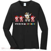 Autism Awareness Christmas It's Ok To Be Different Santa Women's Long Sleeve Shirt thumb 0