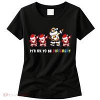 Autism Awareness Christmas It's Ok To Be Different Santa Women's T-Shirt thumb 0