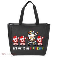 Autism Awareness Christmas It's Ok To Be Different Santa Tote Bag thumb 0