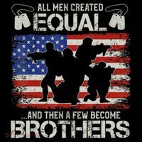 All Are Created Equal And Then Few Become Brothers Baby Bodysuit thumb 2