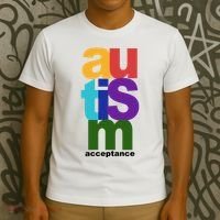 Autism Acceptance Colorful T-Shirt thumb 3