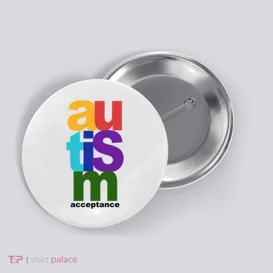 Autism Acceptance Colorful Button