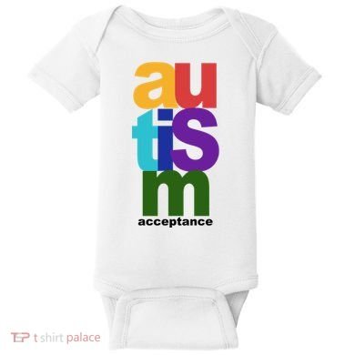 Autism Acceptance Colorful Baby Bodysuit