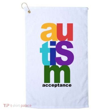 Autism Acceptance Colorful Golf Towel