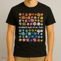 Autism Awareness Celebrate Minds Of All Kinds Wildflower T-Shirt thumb 3