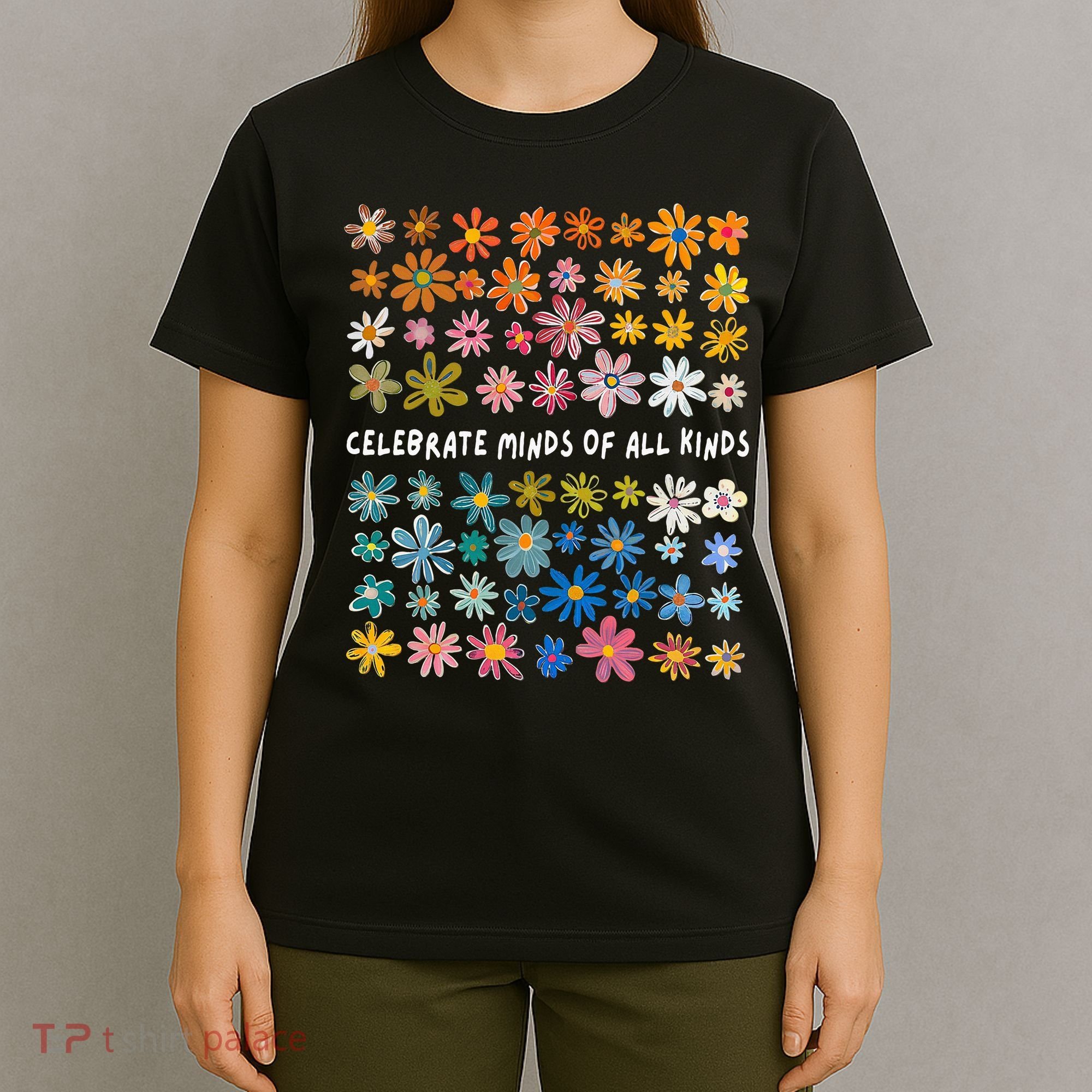 Autism Awareness Celebrate Minds Of All Kinds Wildflower T-Shirt