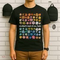 Autism Awareness Celebrate Minds Of All Kinds Wildflower T-Shirt thumb 6