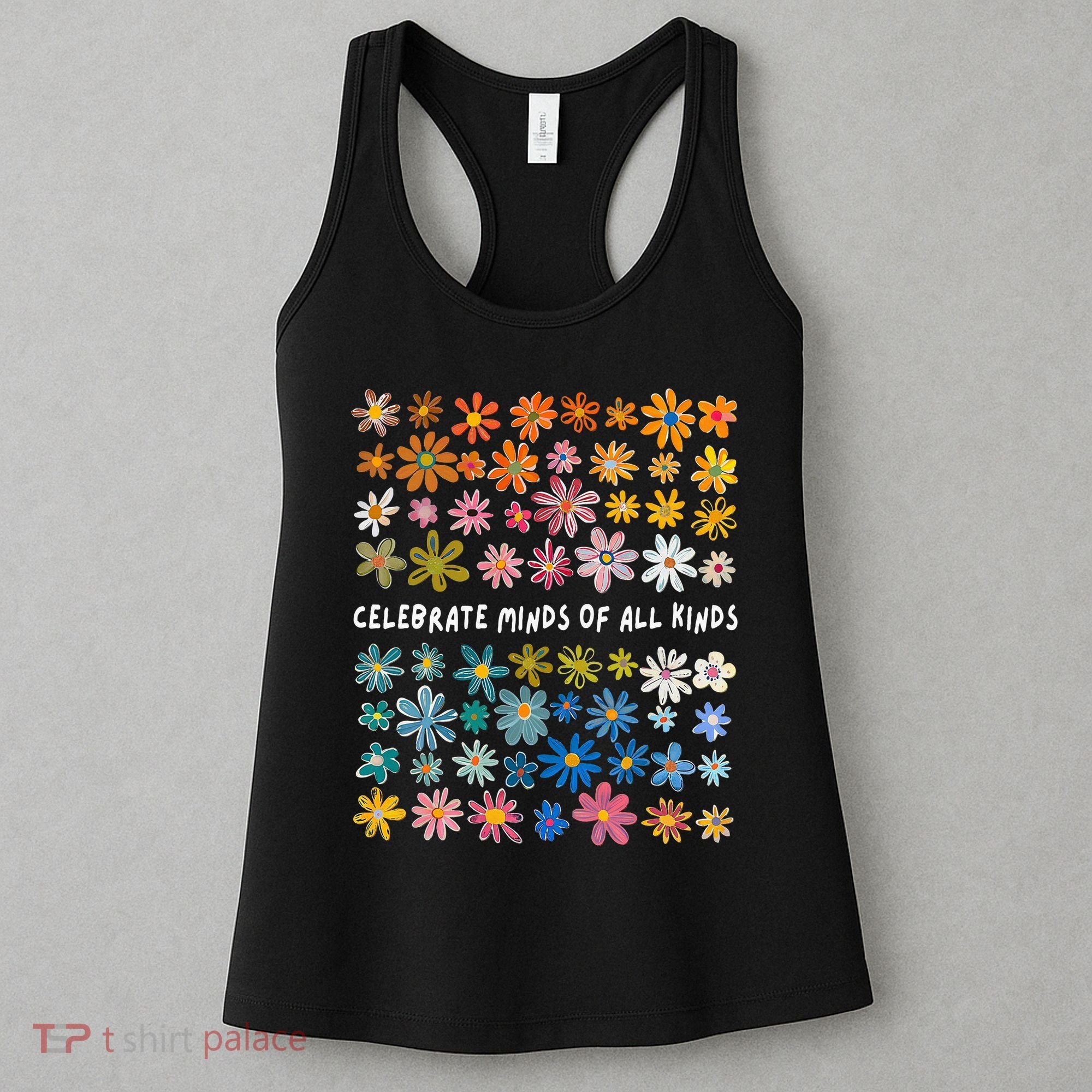 Autism Awareness Celebrate Minds Of All Kinds Wildflower Women's Tank Top