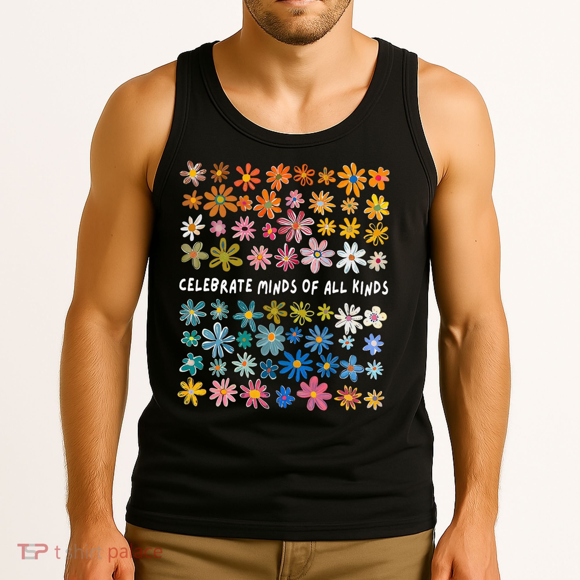 Autism Awareness Celebrate Minds Of All Kinds Wildflower Tank Top