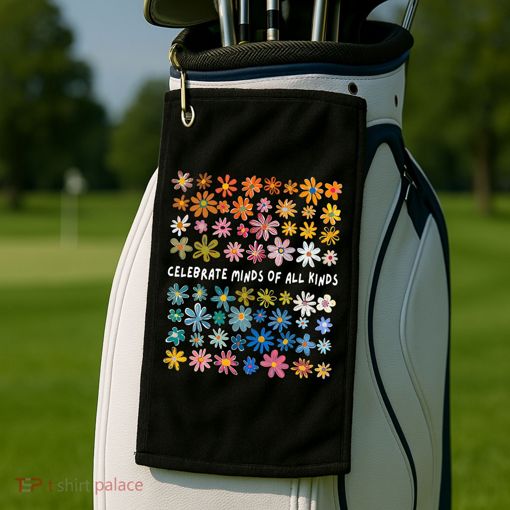Autism Awareness Celebrate Minds Of All Kinds Wildflower Golf Towel