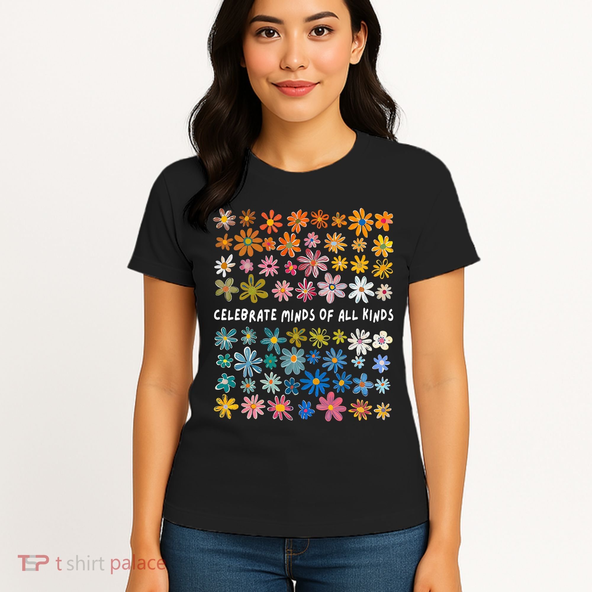 Autism Awareness Celebrate Minds Of All Kinds Wildflower Women's T-Shirt